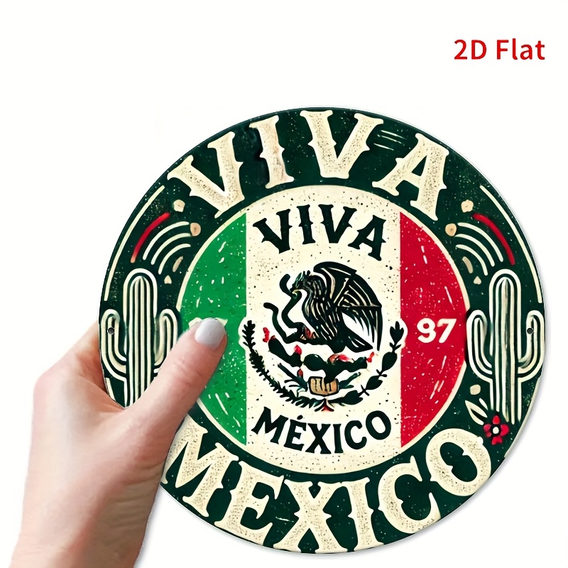 1pc Vintage 'Mexico' Round Met - Vintage Collectible Signs recension och pris