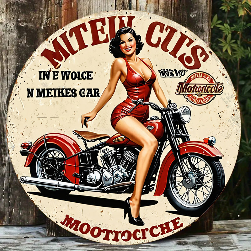Vintage Motorcycle Aluminum Wa - Vintage Collectible Signs recension och pris