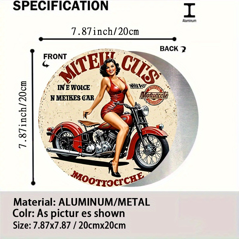 Vintage Motorcycle Aluminum Wa - Vintage Collectible Signs recension och pris