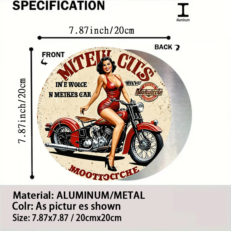 Vintage Motorcycle Aluminum Wa - Vintage Collectible Signs recension och pris