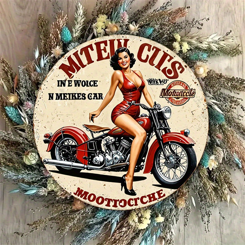 Vintage Motorcycle Aluminum Wa - Vintage Collectible Signs recension och pris