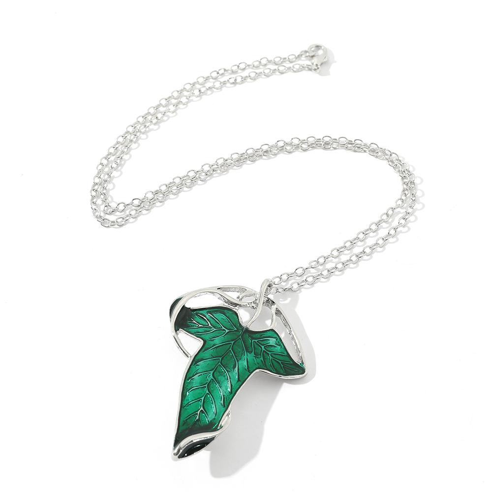 Vintage Green Leaf Pendant Nec - Vintage Item recension och pris