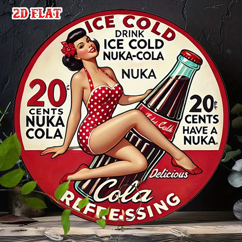 2D Flat, 1pc Retro Pin-Up 7.87 - Vintage Collectible Signs recension och pris