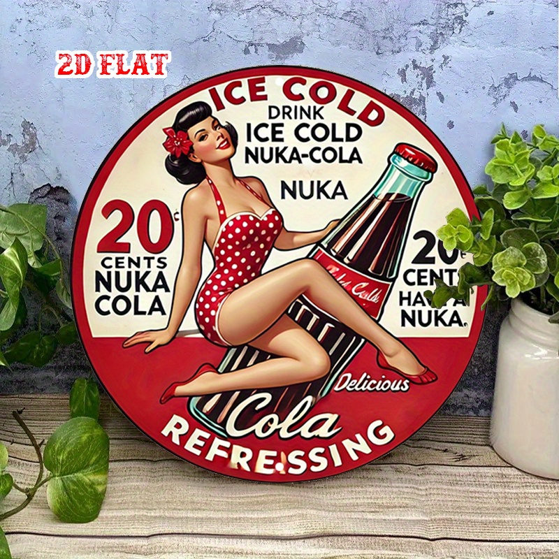 2D Flat, 1pc Retro Pin-Up 7.87 - Vintage Collectible Signs recension och pris