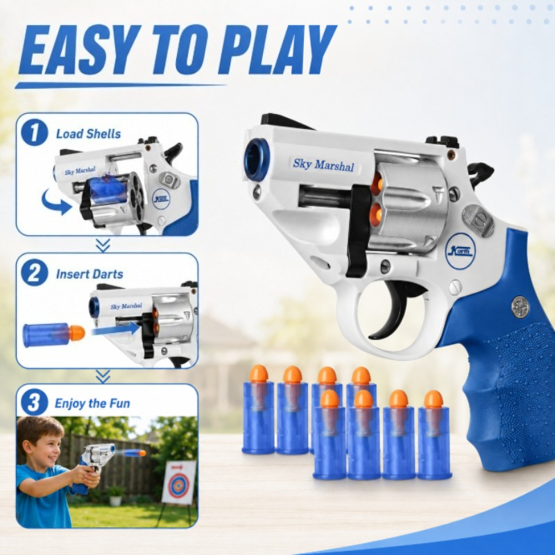 Revolver‑Style Game Blaster To - Vintage Collectible Guns recension och pris