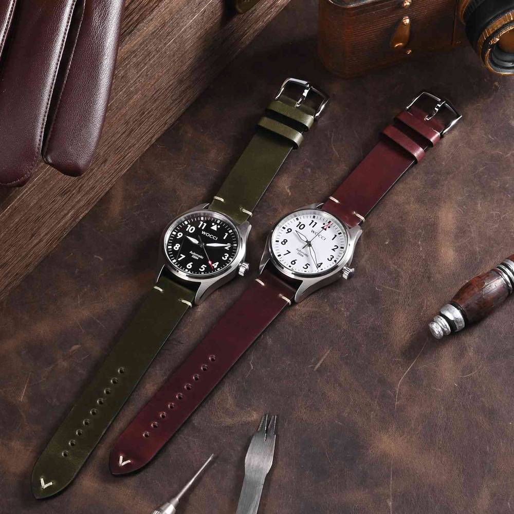 WOCCI Oil Wax Leather Watch St - Vintage Collectible Pins recension och pris