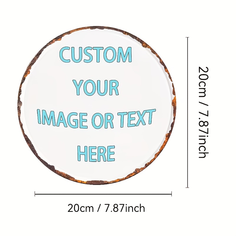 Custom Round Metal Tin Sign, P - Vintage Collectible Signs recension och pris