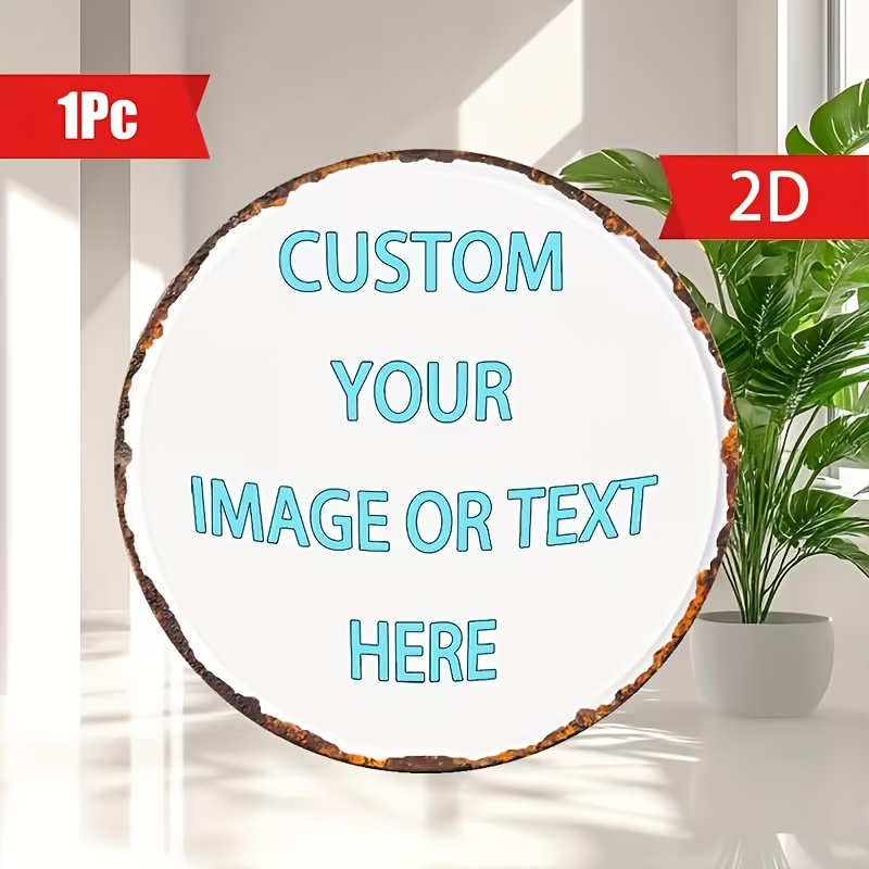 Custom Round Metal Tin Sign, P - Vintage Collectible Signs recension och pris